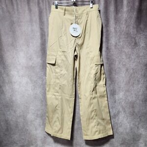 women's PRINCESS POLLY Nichols Cargo Pants Beige pockets wide leg Size 6‎ nwt